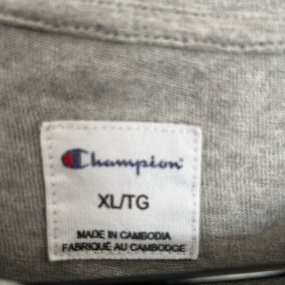 Champion Gray Long Sleeve Shirt size XL - Picture 3 of 5